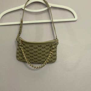 Michael Kors Beige Mini Bag with Gold Chain